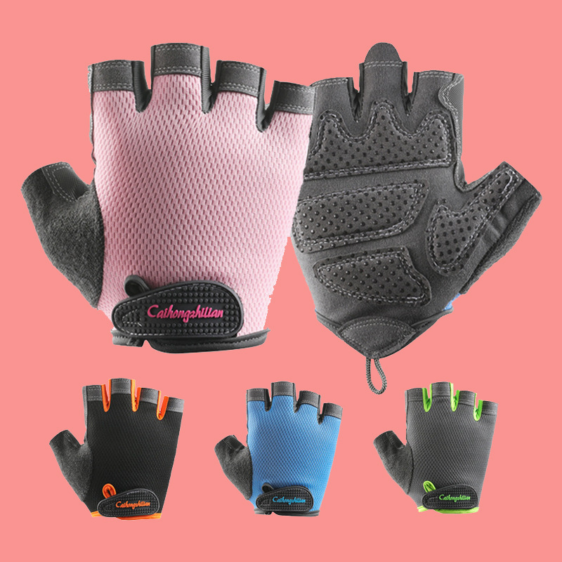 Deportes guantes de fitness hombres y mujeres verano fino antideslizante resistente al desgaste equipo de entrenamiento yoga montar al aire libre medio dedo guantes