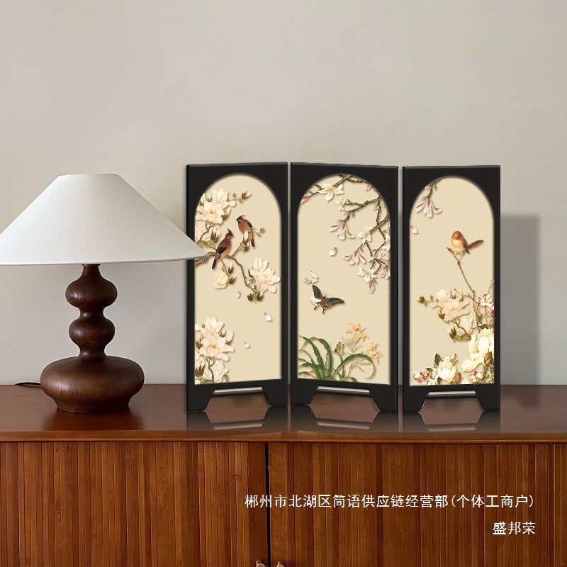 Fábrica directa nueva pantalla de escritorio china pinturas decorativas decoraciones de estilo medieval pinturas creativas de nicho