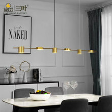 跨境热销长条餐厅灯外贸ins北欧简约网红餐吊酒吧前台led餐厅吊灯