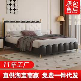 莱品工厂 意式轻奢软包床卧室1.8米大床科技布床1.5米主卧皮床
