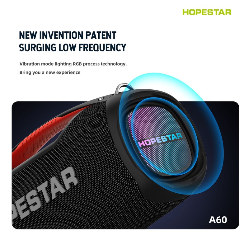 HOPESTAR-A60ワイヤレスbluetoothスピーカーの大出力100W大音量屋外携帯防水ストラップ携帯|undefined