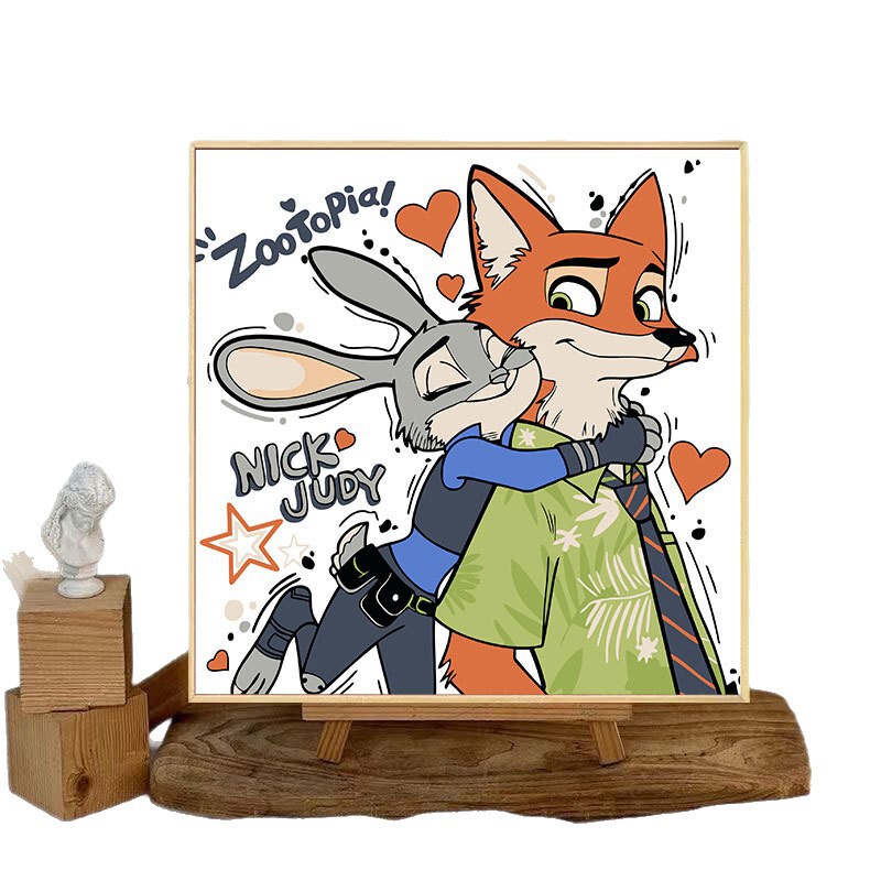 ズートピア diy デジタル油絵手描き着色ジュディニック周辺アクリル油絵メーカー卸売|undefined