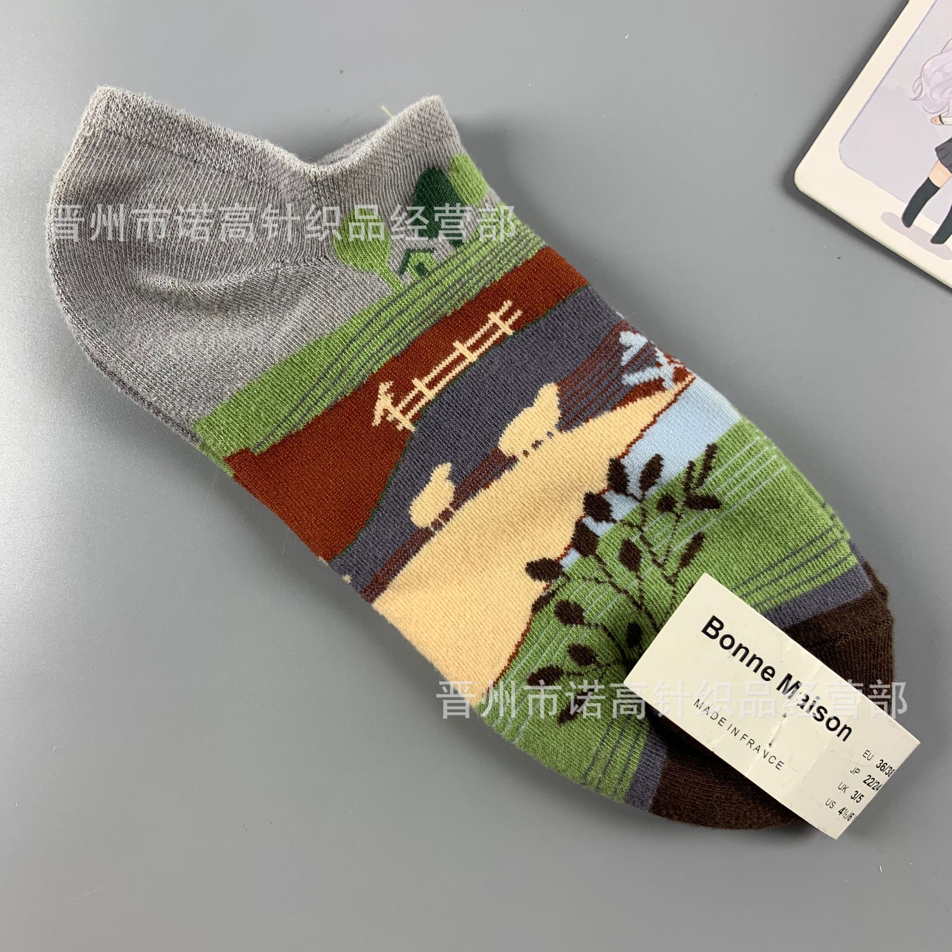 Nuevos calcetines de pintura al óleo francés, arte, moda, calcetines de nicho, calcetines de algodón peinados de cuatro estaciones, calcetines casuales
