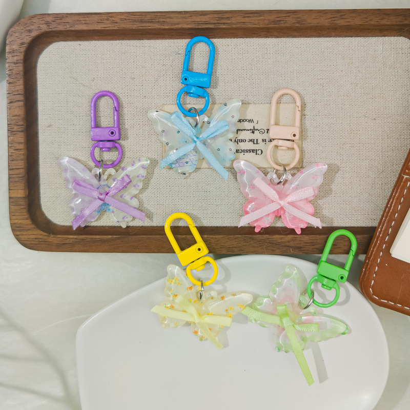 Colorful N22 Spring/Summer Super Fairy Butterfly Keychain Ins Fresh Style Girly Backpack Pendant Best Friend Gift Charm