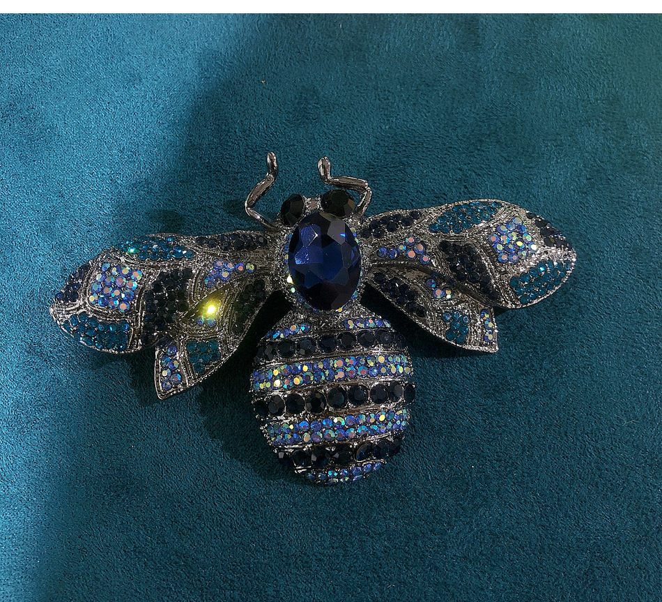 Glam Retro Bee Alloy Plating Inlay Rhinestones Unisex Brooches display picture 3