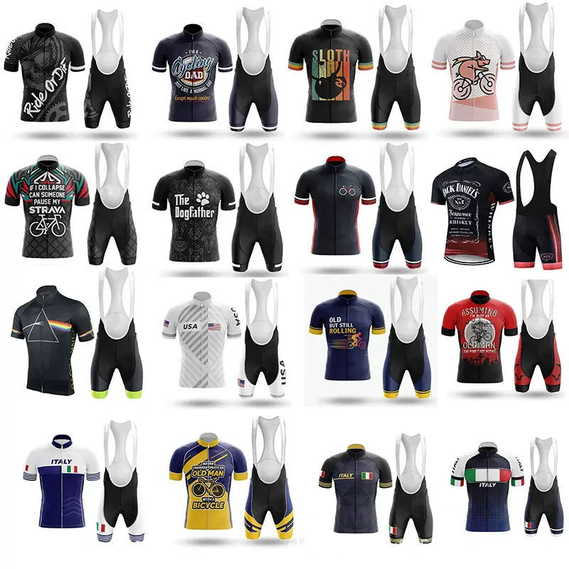 跨境热销公路自行车骑行服男夏季短套装速干骑行衣单车服厂家供货