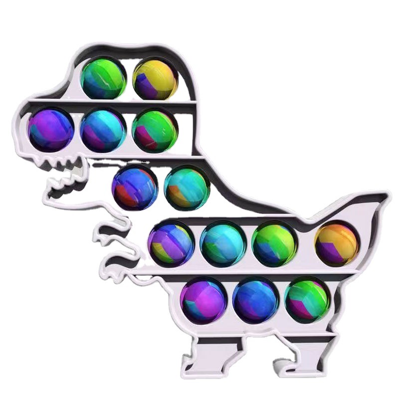 Educación temprana infantil dedo burbuja música silicona prensa dinosaurio práctica mano sensorial entrenamiento fino Juguetes