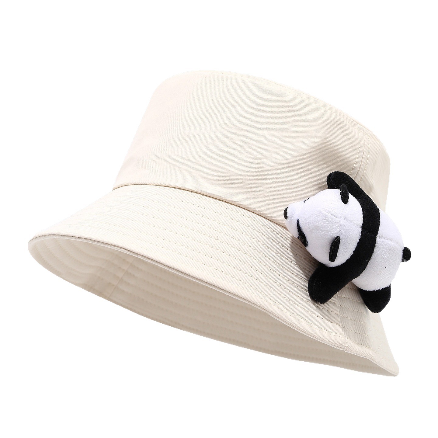 Versión coreana de la muñeca de dibujos animados lindo panda rojo sombrero de pescador hombres y mujeres japonés pequeño fresco moda dulce sombrero de lavabo sombrero para el sol