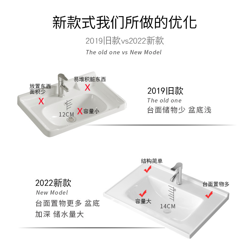 陶器一体型洗面器、独立型洗面台、浴室カウンター天板、トイレ半埋め込み式洗面器、洗面台、シンク|undefined