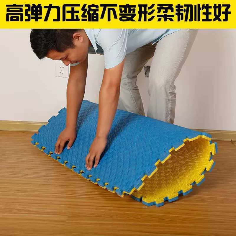 Профессиональный утолщенный коврик для тхэквондо, звукоизоляционный коврик для тренажерного зала, боевых искусств, саньда, танцев, 1 напольный коврик из пенопласта для тхэквондо.