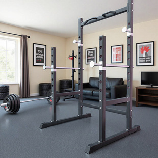 Frame Squat Rack Professional Barbell Rack Bench Press Bed Weightlifting Rack Half Frame Squat Rack Home Fitness Equipment Weightlifting Bed