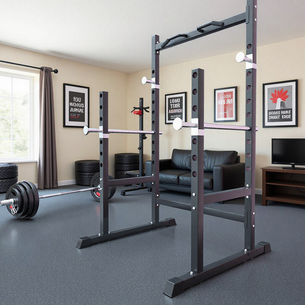 Frame-type Squat Rack Professional Barbell Rack Lying Bed Lifting Rack Half-frame Squat Rack Household Fitness Equipment Lifting Bed