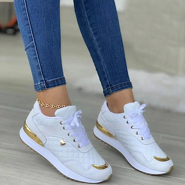 Plus Size Running Shoes For Women – Lightweight Thick Sole Sneakers, Breathable Color Block Design For Sports & Casual Wear_vogvips.com