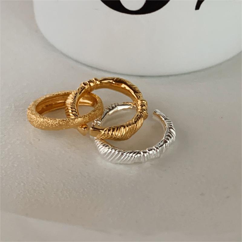 Simple Style Solid Color Sterling Silver Open Rings display picture 8