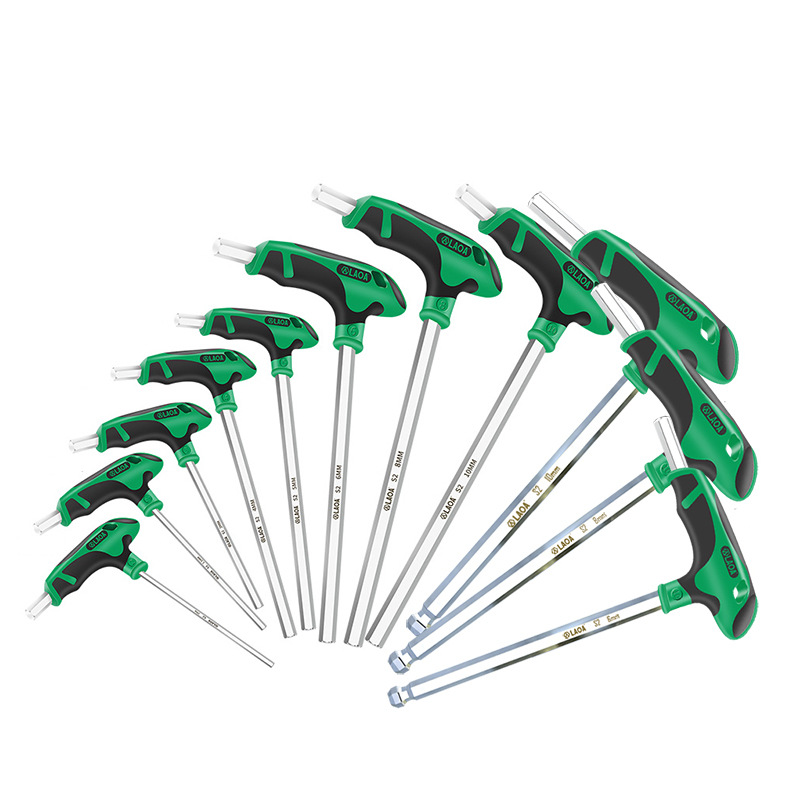 老A 加长T型平头内六角扳手加长磁性拐杖六角螺丝刀球头内6角起子