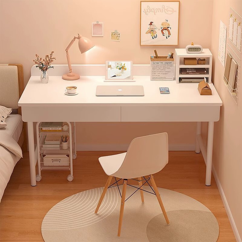 Computer desk desktop home desk student writing desk simple rental house white table girl bedroom makeup table