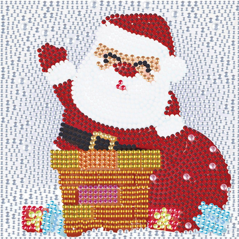 Diamante 5D dibujos animados transfronterizos para niños Papá Noel lindo muñeco de nieve DIY diamante pegatinas tamaño taladro