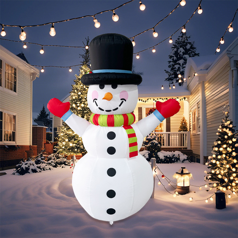 Modelo Inflable de Santa Claus de 6 Pies con Luces LED, Modelo Inflable Navideño para Decoración de Jardín