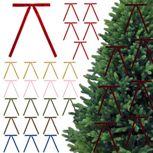 天鹅绒蝴蝶结绑带圣诞节装饰圣诞树装扮绞丝挂饰节日绑带配饰挂件