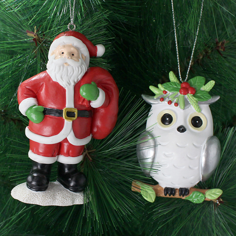  hot Christmas DIY Santa Claus elk decorative ornaments home resin crafts Christmas tree pendant