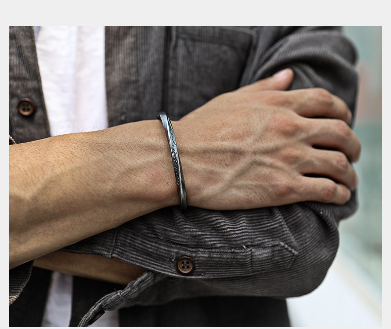 Retro Geometric Copper Plating Bangle 1 Piece