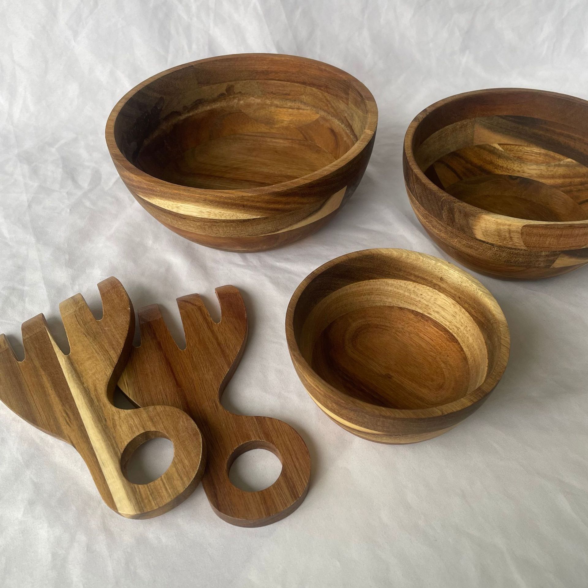 跨境亚马逊热销日式木碗大号相思木沙拉碗家用饭碗厂家现货批发