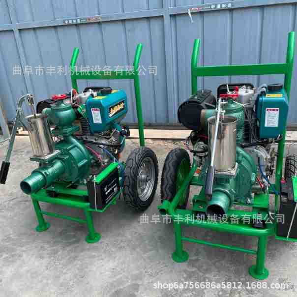 柴油风冷款高压抽水机 防汛排涝手推款自吸泵  3寸4寸汽油水泵