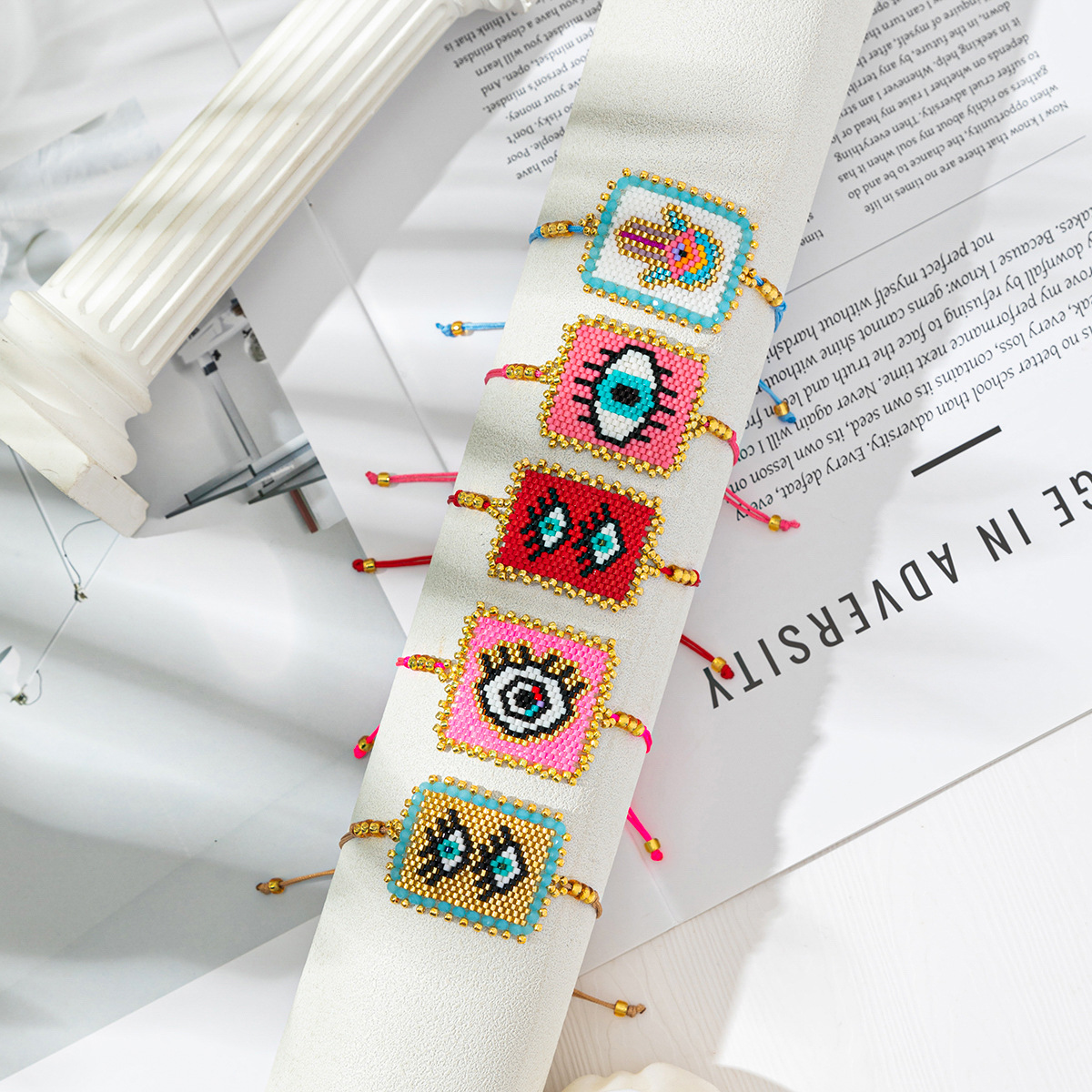 Lucky Evil Eye Red String Bracelet Protection Beaded Jewelry_voghion.com