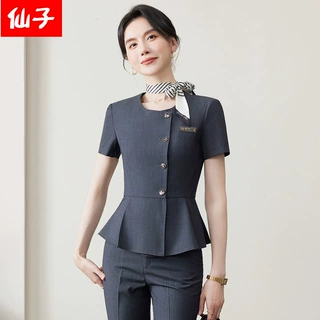 2026短袖西装套装夏装西服职业装女气质酒店经理工装前台工作服