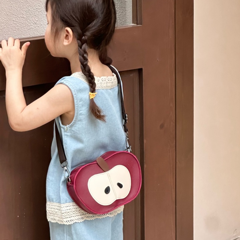Kindergarten baby mochila mini lindo manzana forma mochila para niños y niñas nueva mochila de doble propósito para niños