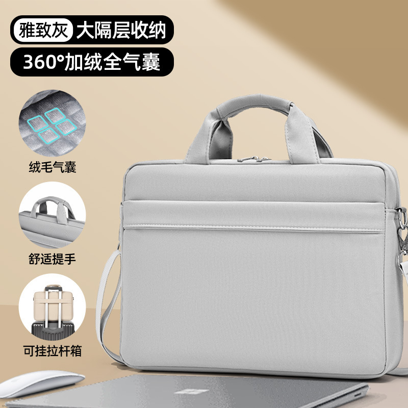ノートパソコンのカバンのシングル肩の手提げブリーフケースの卸売り15.6エアバッグの厚い防振はファーウェイのデルに適用されます。|undefined