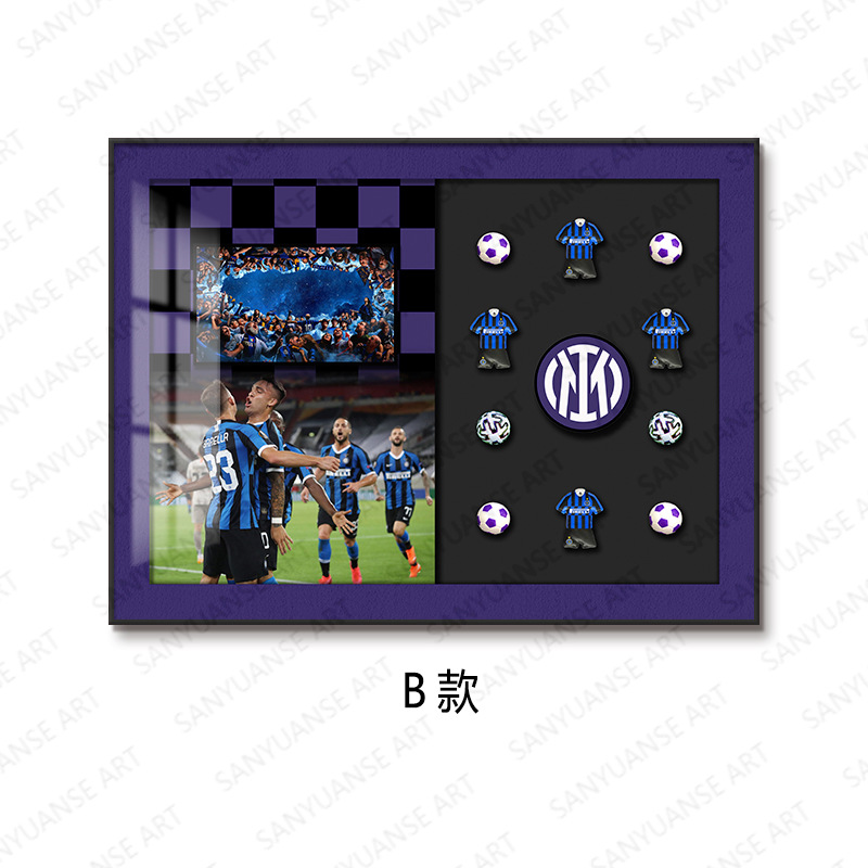 Pintura decorativa de camiseta de fútbol físico C Luo Beckham colección de carrera de estrellas