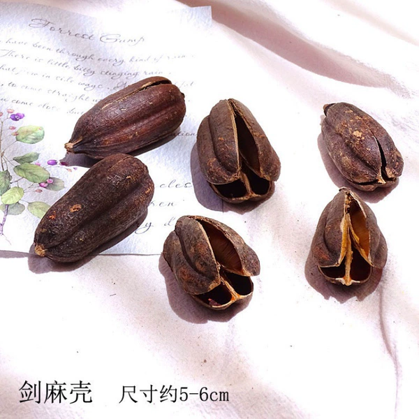 [浅灰色 剑麻壳5个-干花包]