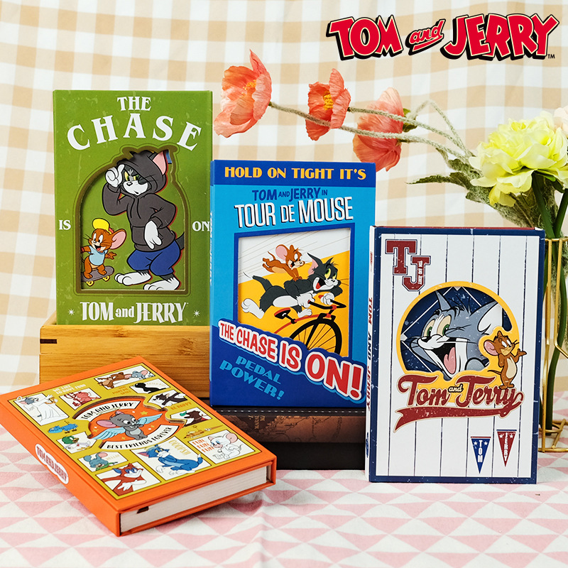 Authentic Tom and Jerry Hard-Cover Coloring Page Notebook Tom and Jerry Student Cartoon Diary Notebook