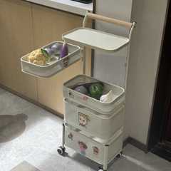 厨房小推车置物架多层家用夹缝落地移动多功能果蔬零食收纳储物架
