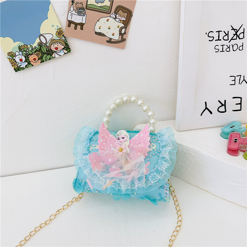 Bolsos infantiles, bolsos de moda princesa de perlas, bolsos de cambio de chicas lindas, bolsos de hombro de chicas