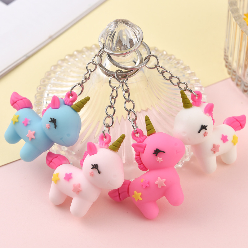 Cute Soft Rubber Doll Unicorn Keychain Pendant Cartoon Pony Ornament Event Commemorative Small Gift Creative Idea Cute Soft Rubber Doll Unicorn Keychain Pendant Cartoon Pony Ornament Event Commemorative Small Gift Creative Idea