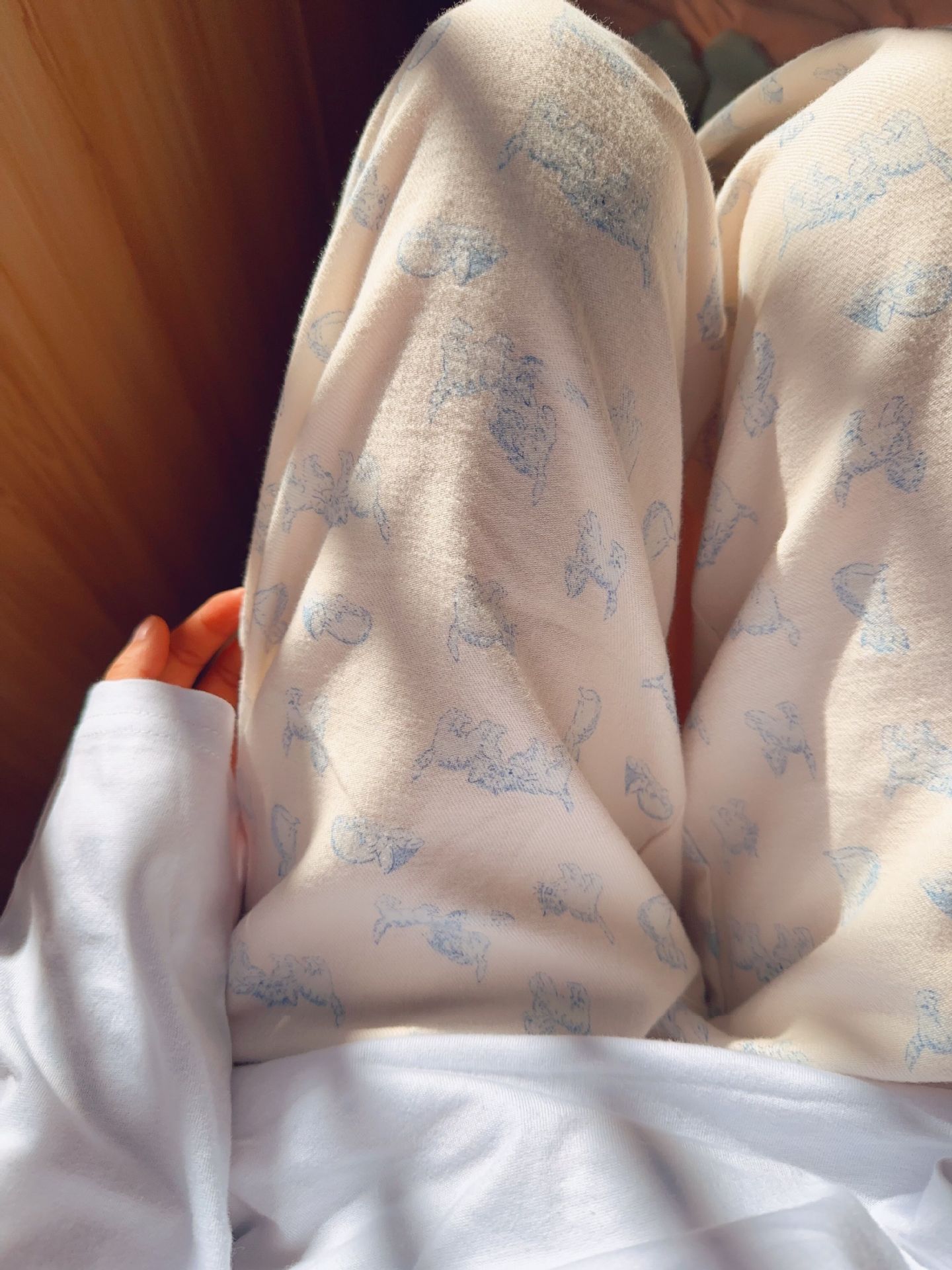 Pijamas sueltos de cereza de manzana de algodón cepillado, pantalones lindos para el hogar