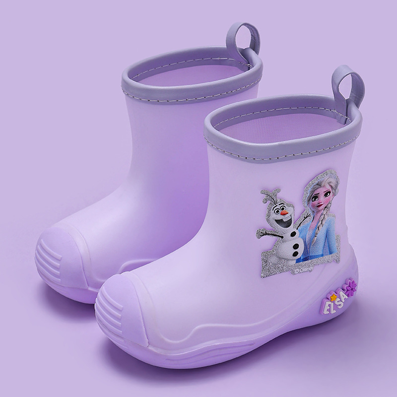 Botas de lluvia de verano para niños antideslizantes con suela suave para niños trapos fríos anti olor para niños de dibujos animados para niños zapatos de lluvia para niños