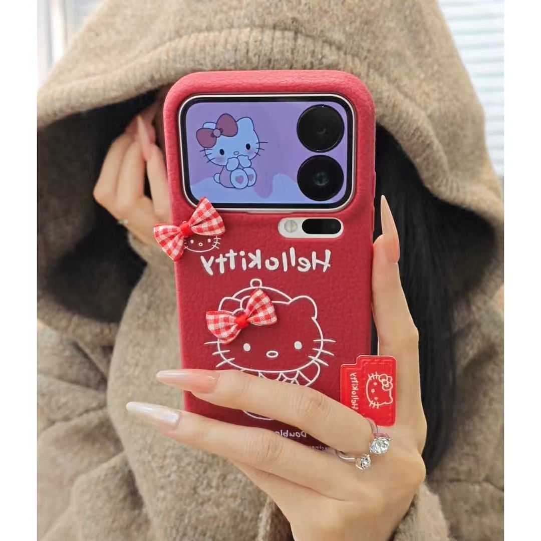 带标签蝴蝶结Kitty猫适用VIVOX300PRO手机壳新款X200/S30/S20女y5