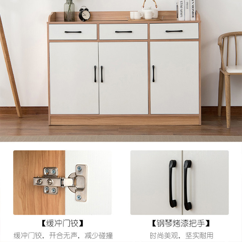 Moderno simple armario de comedor casero de almacenamiento de cocina armario de té de madera clara con cajón fábrica al por mayor