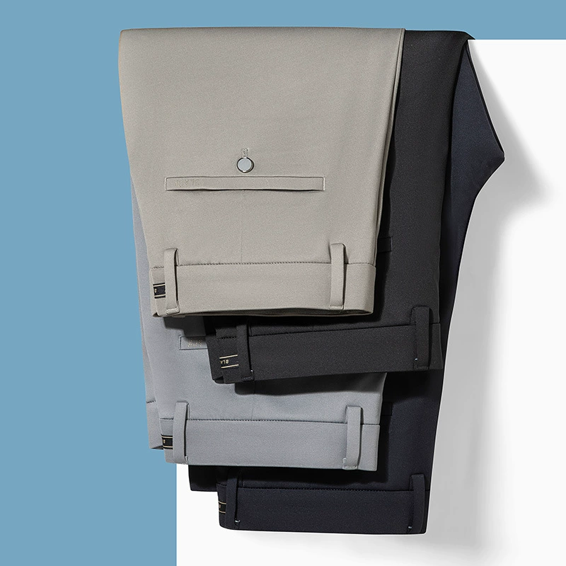 Летние мужские повседневные брюки из модала, антибактериальные, из ледяного шелка, шелковые классические брюки, деловые шелковые брюки для молодежи и среднего возраста