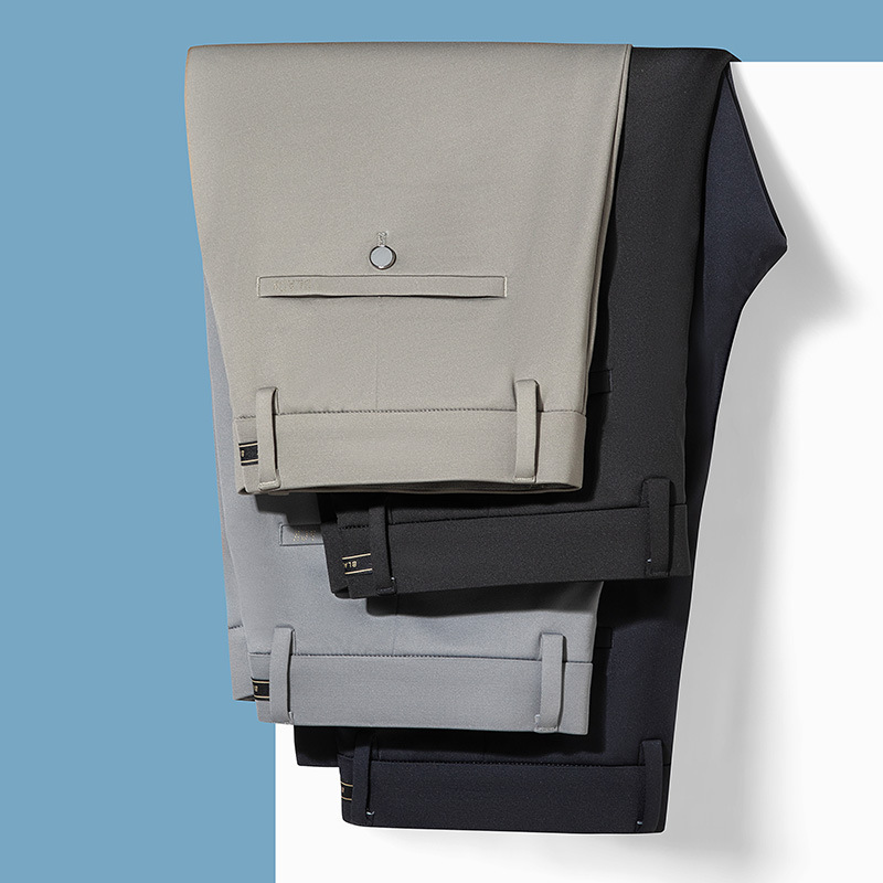 Summer Men's Casual Pants Modal Antibacterial Ice Silk Trousers Mulberry Silk Dress Pants Young and Middle-Aged Business Silk Pants