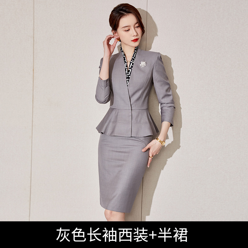 職業スーツ女性高級感グレースーツ工装ファッション気質女神範作業服スーツスーツ正装|undefined