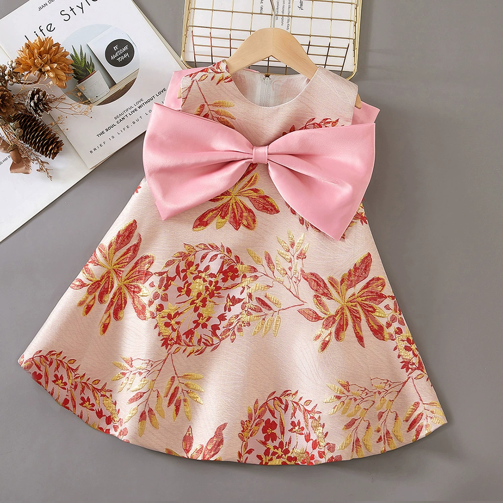 Evening dress with bow girl's, Korean style