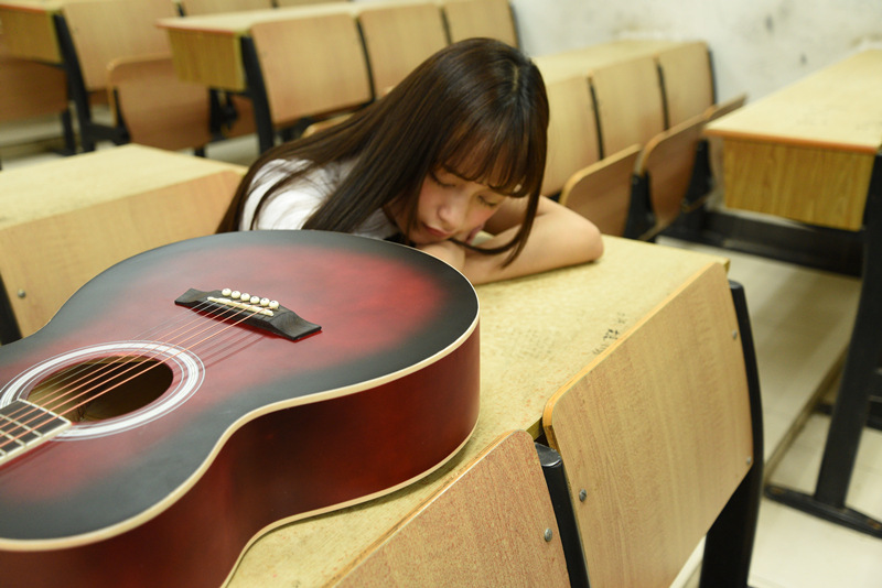 吉他40寸41寸单板木吉他练习琴民谣jita初学吉它guitar批发工厂详情10