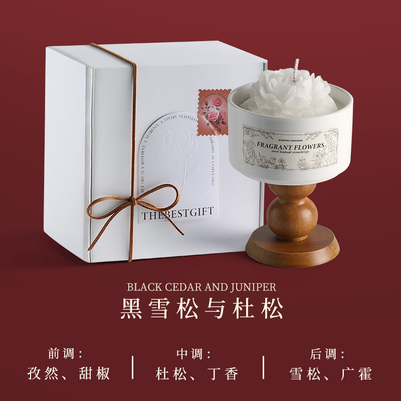 ツバキの花香薫ろうそく礼箱結婚お土産高級誕生日プレゼント大豆ワックス香薫雰囲気感置物|undefined