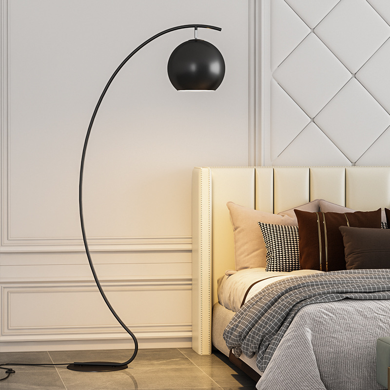 Minimalist Curved Designer Living Room Floor Lamp Coffee Shop Villa Hotel Homestay Bedroom Bedside Fishing Floor Lamp