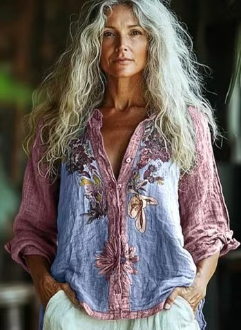 ヨーロッパとアメリカの女性の大きいサイズ夏の女性のカジュアル花柄シャツ女性服リトルデイジーシャツ 3D プリントシャツ|undefined