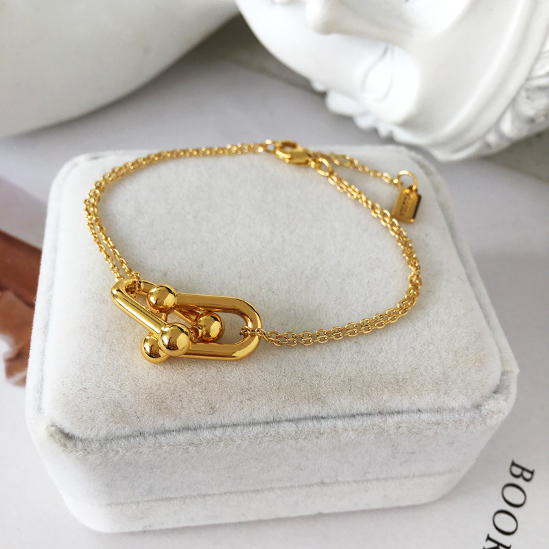 Fashion Geometric Copper Bracelets Plating Copper Bracelets